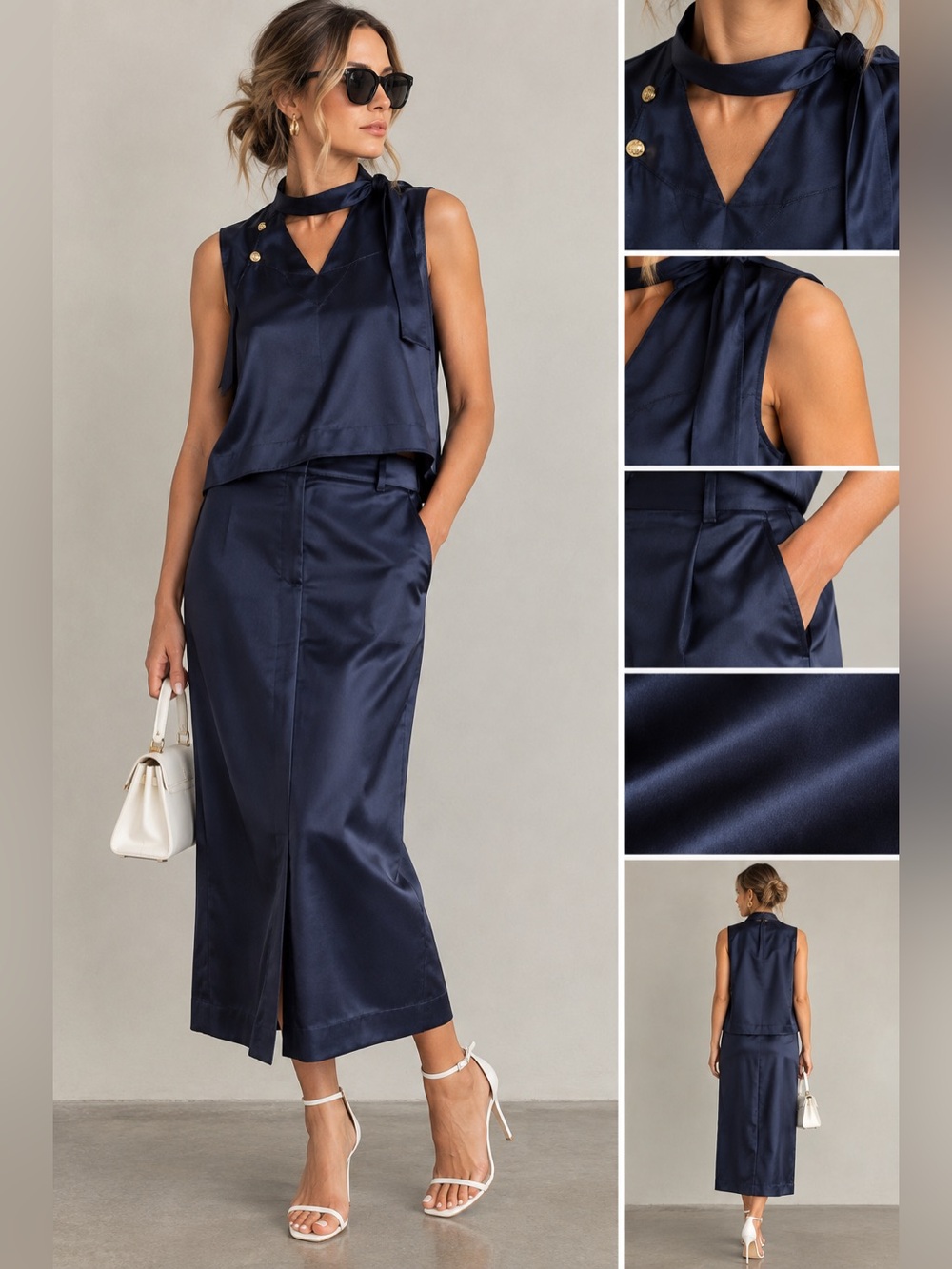 💙 ZARA Royal/Navy Blue Two-Piece Set 💙